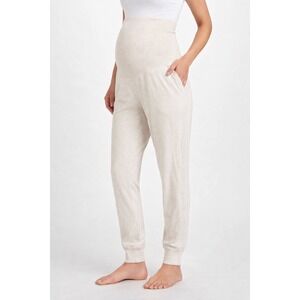 Amazon Essentials Maternity Joggers M Oatmeal Heather Over Belly Stretchy Ribbed